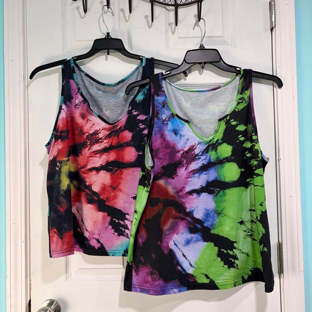 2 Pack TieDye Tank Tops Size S / M